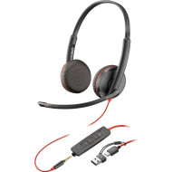 Poly BlackWire C3225 USB-C HS Stereo +3.5mm Plug +USB-C/A Adapter (Bulk) Black (8X229A6) Poly BlackWire C3225 USB-C HS Stereo +3.5mm Plug +USB-C/A Adapter (Bulk) Black (8X229A6)
